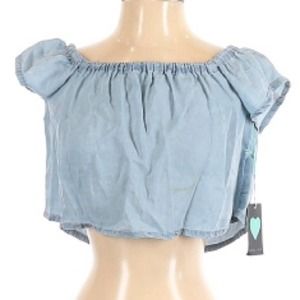 KENDALL & KYLIE Off The Shoulder Crop Top